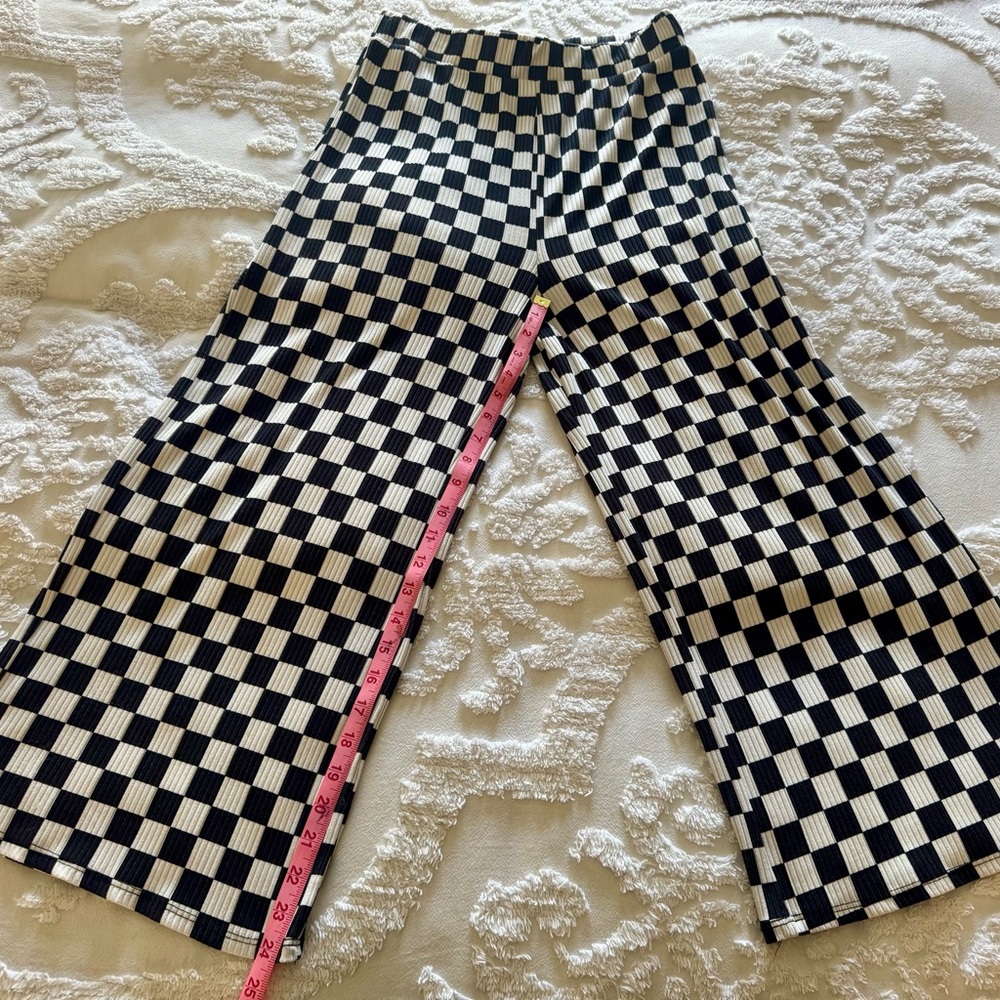 MINT DRESSED IN LALA B/W CHECKERBOARD PLISSE 2 PIECE PLAYSUIT SIZE L ORIG $152 - Picture 12 of 13